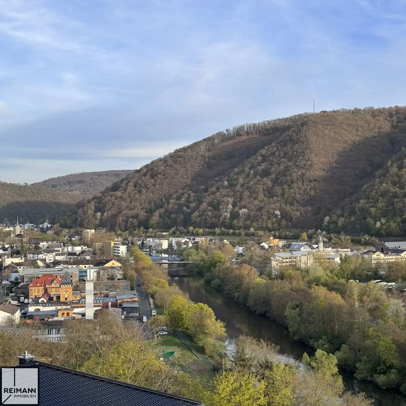 Terrassenwohnung mit großem Sonnenbalkon und Blick auf die Lahn in Bad Ems